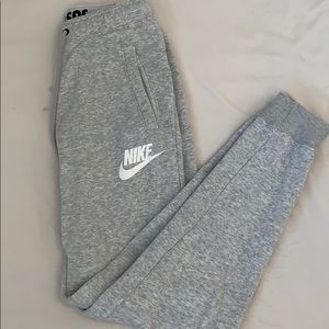 Grey Nike joggers